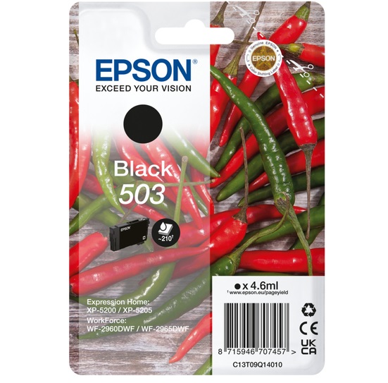Original Epson 503 Black Inkjet Cartridge C13T09Q14010