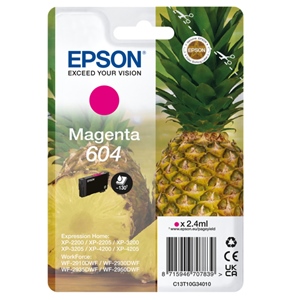 Epson Original 604 Magenta Inkjet Cartridge C13T10G34010