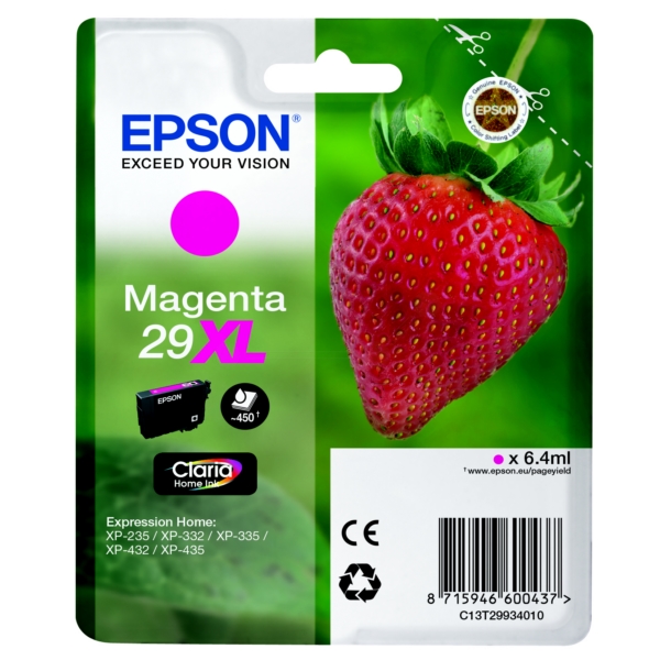 Original Epson 29XL Magenta High Capacity Ink Cartridge (T2993)