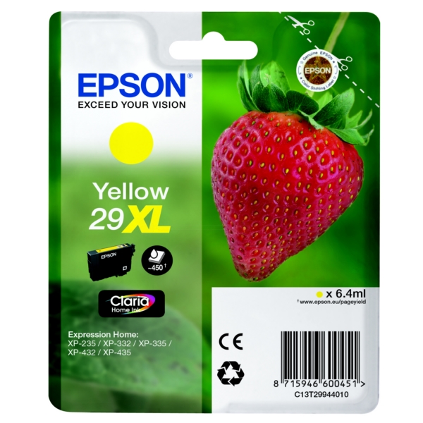 Original Epson 29XL Yellow High Capacity Ink Cartridge (T2994)