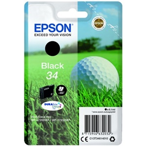 Original Epson 34 Black Inkjet Cartridge - (C13T34614010)