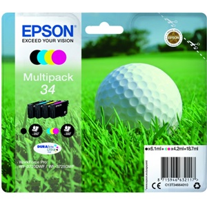 Epson Original 34 Inkjet Cartridge 4 Colour Multipack - (C13T34664010)