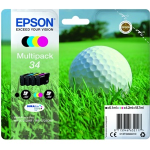 Original Epson 34 Inkjet Cartridge 4 Colour Multipack - (C13T34664010)