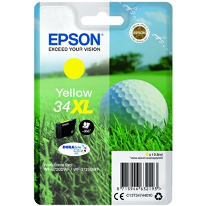 Original Epson 34XL Yellow High Capacity Inkjet Cartridge - (C13T34744010)