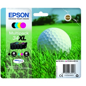 Original Epson 34XL High Capacity 4 colour Inkjet Cartridge Multipack - (C13T34764010)