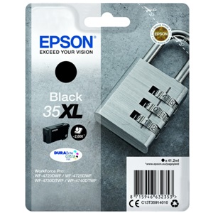 Original Epson 35XL Black High Capacity Inkjet Cartridge - (C13T35914010)