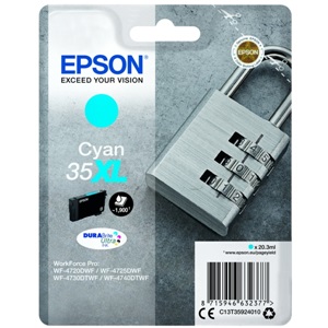 Epson Original 35XL Cyan High Capacity Inkjet Cartridge - (C13T35924010)