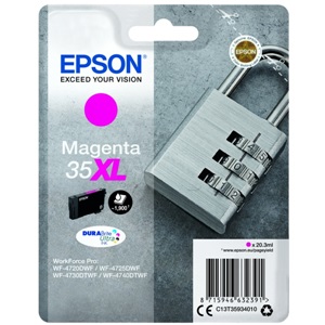 Epson Original 35XL Magenta High Capacity Inkjet Cartridge - (C13T35934010)