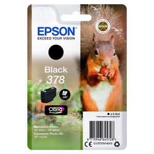 Epson Original 378 Black Inkjet Cartridge - (C13T37814010)