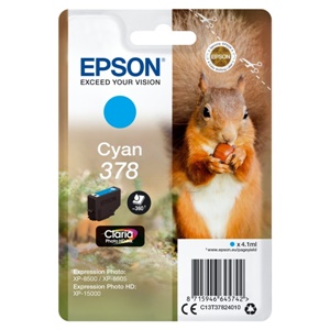Epson Original 378 Cyan Inkjet Cartridge - (C13T37824010)