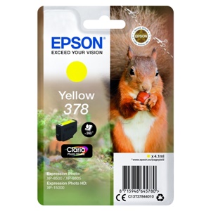 Original Epson 378 Yellow Inkjet Cartridge - (C13T37844010)