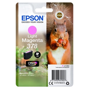 Original Epson 378 Light Magenta Inkjet Cartridge - (C13T37864010)