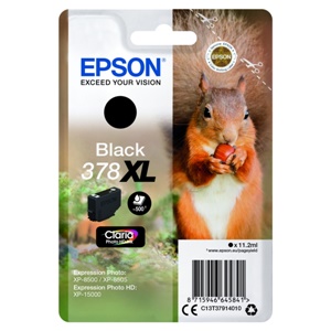 Original Epson 378XL Black High Capacity Inkjet Cartridge - (C13T37914010)