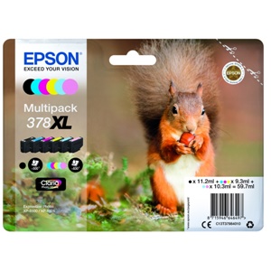 Epson Original 378XL 6 Colour High Capacity Inkjet Cartridge Multipack - (C13T37984010)