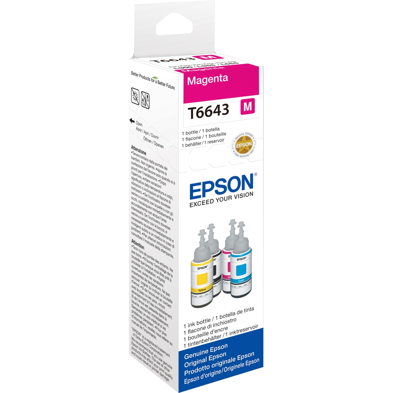 Original Epson T6643 Magenta Ink Bottle