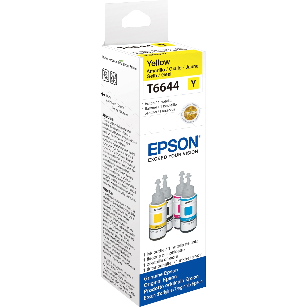 Original Epson T6644 Yellow Ink Bottle
