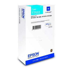 Epson Original T7552 Cyan High Capacity Ink Cartridge (C13T755240)