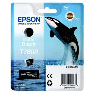 Epson Original T7608 Matt Black Inkjet Cartridge - (C13T76084010)
