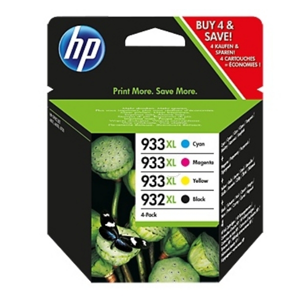 Original HP 932XL/933XL Combo Pack of 4 Ink Cartridges (C2P42AE)