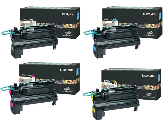 Original Lexmark C792X1 set of 4 cartridges (Black/Cyan/Magenta/Yellow)