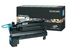 Original Lexmark C792X1CG Cyan High Capacity Toner Cartridge