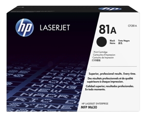 Original HP 81A Black Toner Cartridge (CF281A)