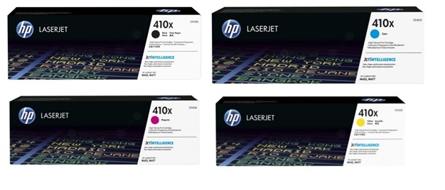 Original HP 410X High Capacity Four Cartridge Toner Multipack - (CF410X/CF411X/CF413X/CF412X)