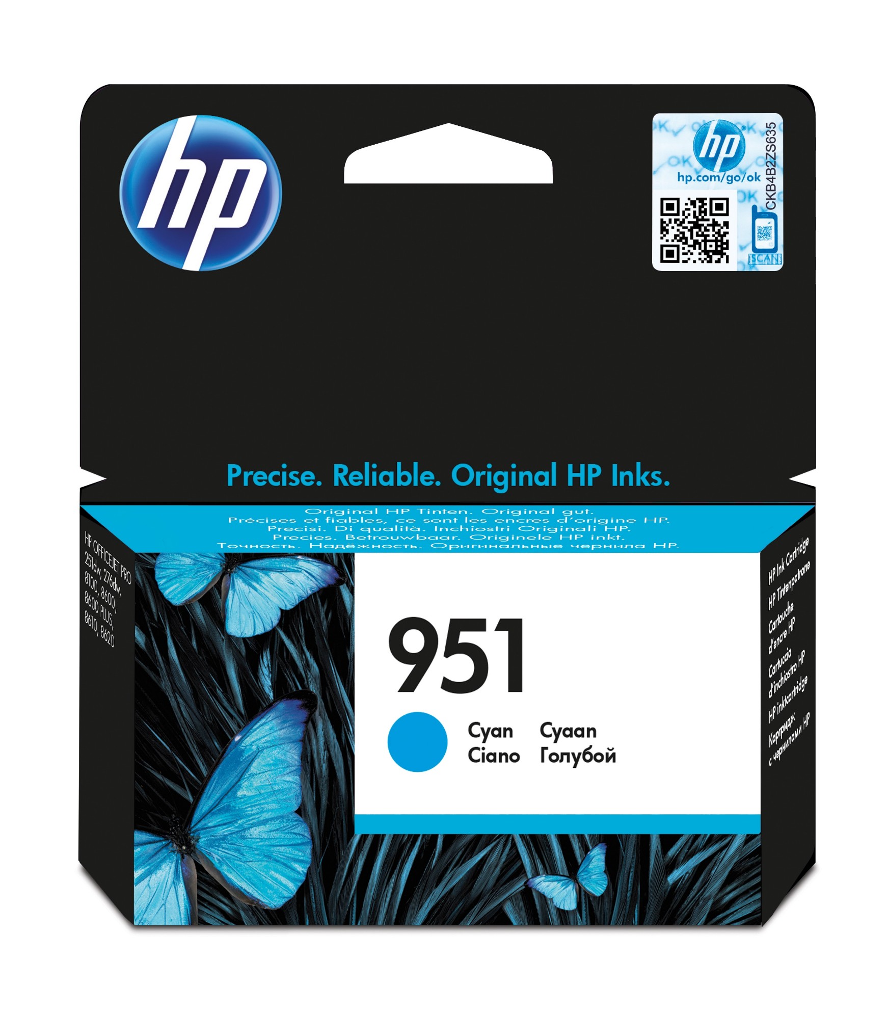 Original HP 951 Cyan Ink Cartridge CN050AE