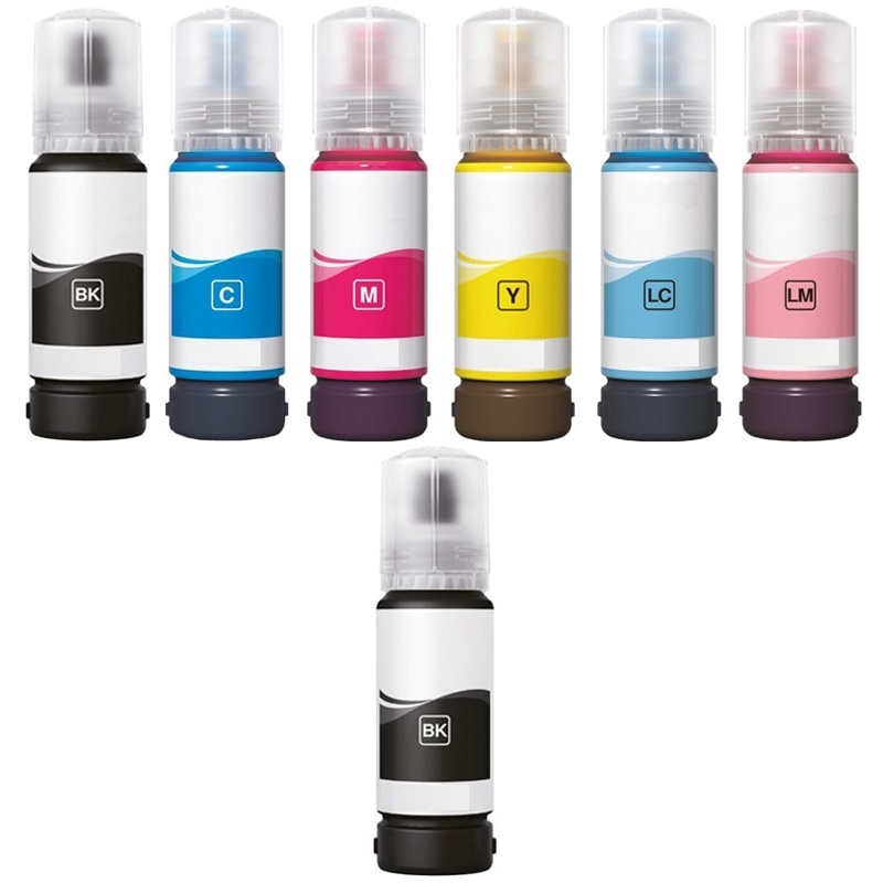 Compatible Epson 107 Full set of Ecotank Ink Bottles & EXTRA BLACK