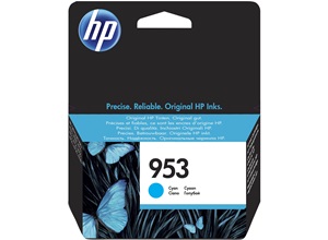 HP Original 953 Cyan Inkjet Cartridge - (F6U12AE)