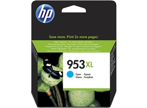 HP Original 953XL Cyan High Capacity Inkjet Cartridge - (F6U16AE)