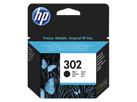 Original HP 302 Black Ink Cartridge (F6U66AE)