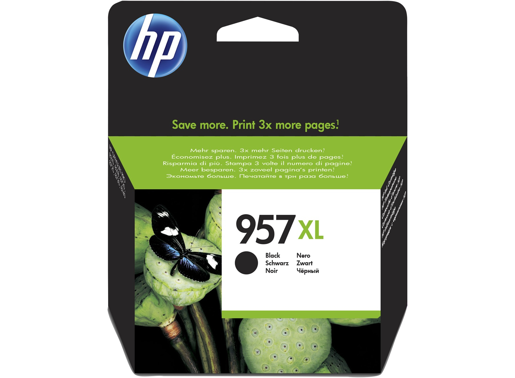 Original HP 957XL Black High Capacity Inkjet Cartridge (L0R40AE)