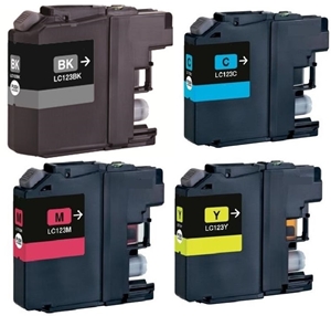 Compatible Brother LC123 full Set of 4 Inks