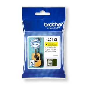 Original Brother LC421XLY Yellow High Capacity Inkjet Cartridges