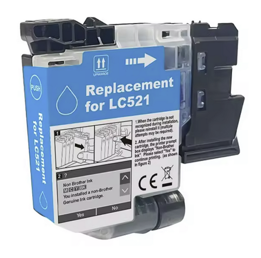 Compatible Brother LC-521 Cyan Ink Cartridge
