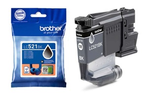Brother Original LC‑521BK Black Inkjet Cartridge LC521BK