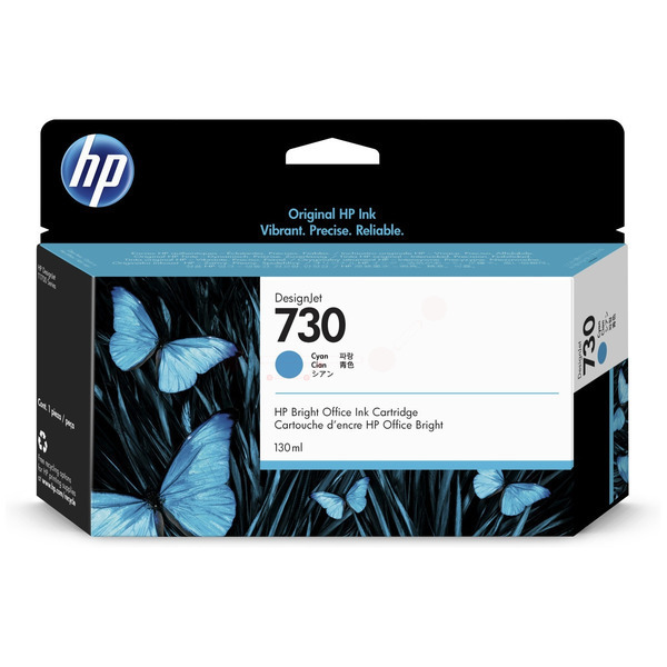 Original HP 730 Cyan Inkjet Cartridge P2V62A