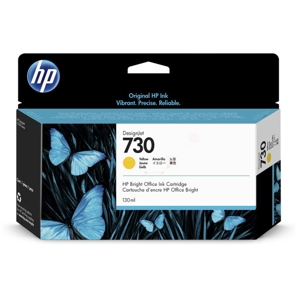 HP Original 730 Yellow Inkjet Cartridge P2V64A