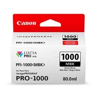 Canon Original PFI-1000MBK Matt Black Inkjet Cartridge - (PFI-1000MBK)