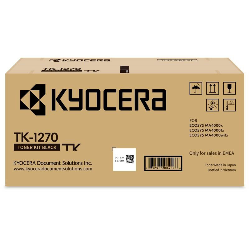 Kyocera Original TK-1270 Black Toner Cartridge