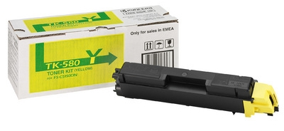 Original Kyocera TK580Y Yellow Toner Cartridge (TK-580Y)