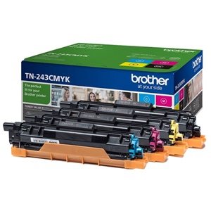 Original Brother TN-243 Four Colour Toner Cartridge Multipack - (TN243BK/C/M/Y)