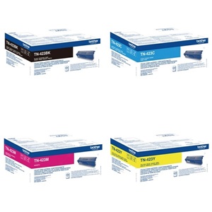 Original Brother TN-423 4 Colour High Capacity Toner Cartridge Multipack - (TN423BK/C/M/Y)