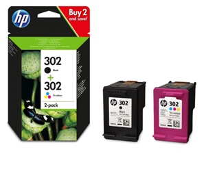 HP Original 302 Black & Tri-Colour Ink Cartridge Multipack - (X4D37AE)

