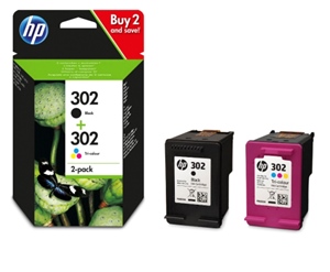 HP Original 302 Black & Tri-Colour Ink Cartridge Multipack - (X4D37AE)
