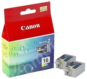 Original Canon BCI-16 Colour Ink cartridge Twin Pack (9818A008)