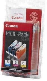 Original Canon BCI-6CMY Ink Cartridge Multipack (4706A029AA) (Cyan,Magenta,Yellow)