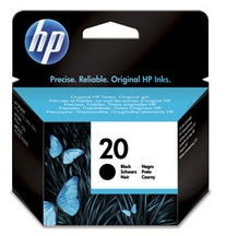 Original HP 20 Black Ink Cartridge (C6614NE)