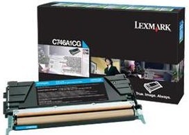Original Lexmark C746A1CG Cyan Toner Cartridge
